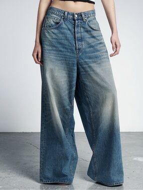 Cotton Citizen Jeans Baggy Wide Leg Distressed Jean | 28 NWT